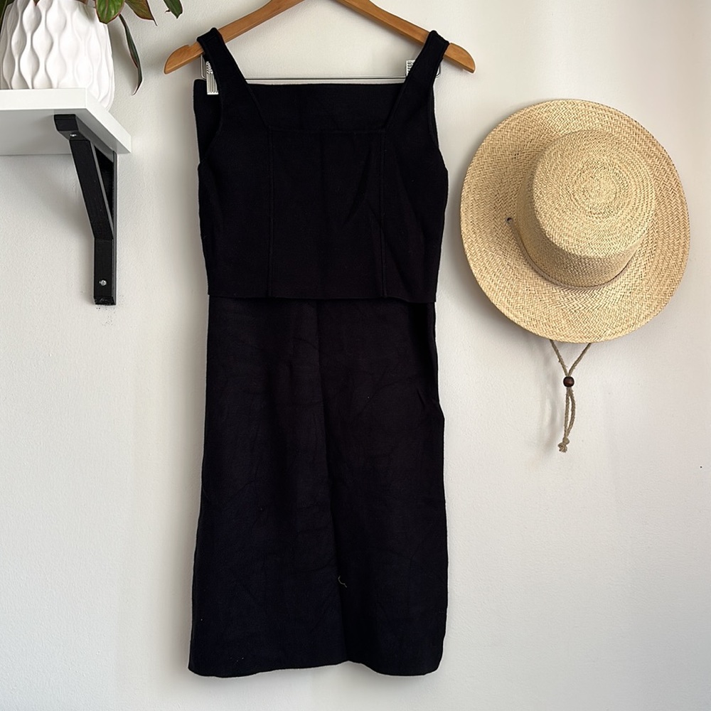 House of Harlow black two-piece skirt set